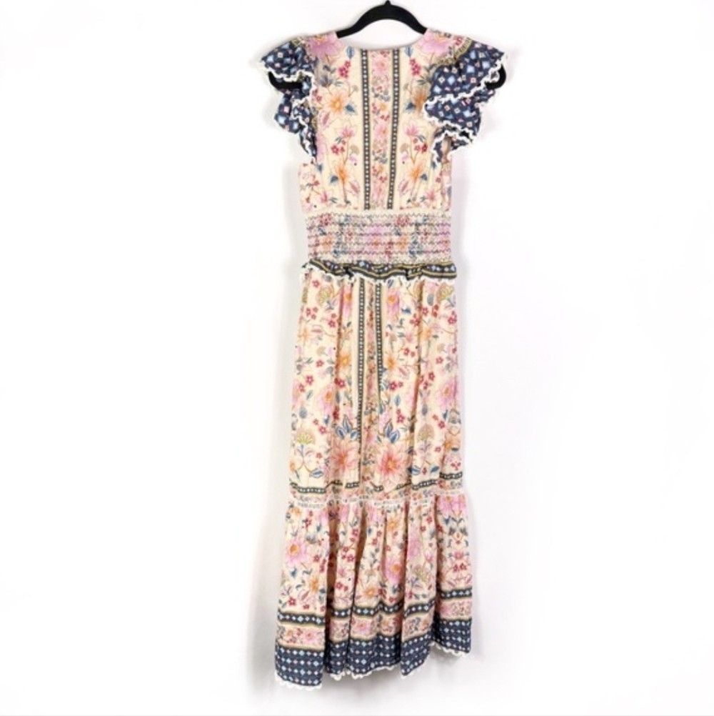 Farm Rio Superbloom Tapestry Ruffle Floral Maxi Dress Size Small - Picture 5 of 16